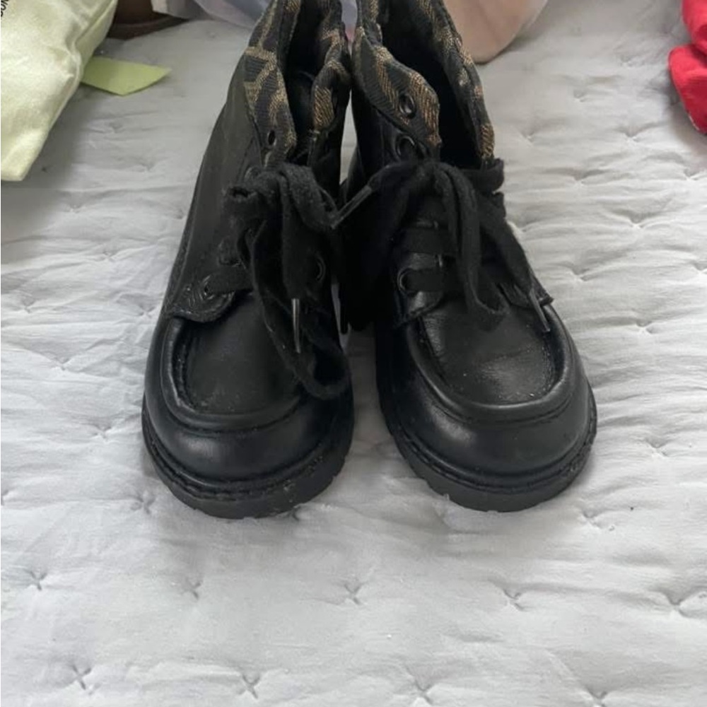 Fendi Black and Brown Kids Boots